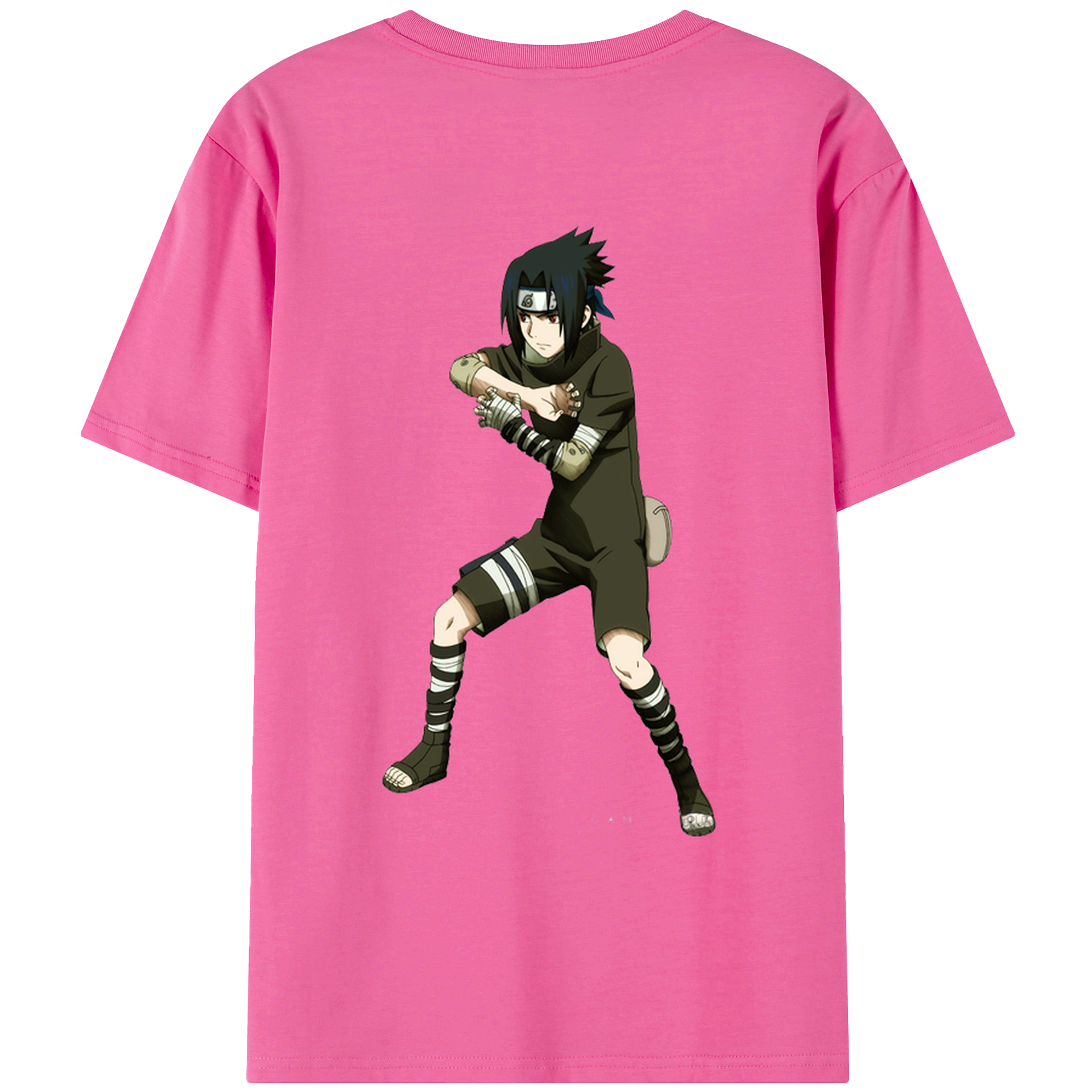 （画像用） NARUTO -ナルト- うちは サスケ Uchiha Sasuke レディース半袖Tシャツ(バックプリント)